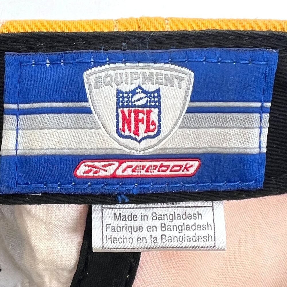 Vintage Pittsburgh Steelers Reebok NFL Equipment Cap OSFA Cotton Black Yellow - Picture 2 of 16